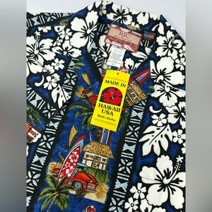 NEW RJC Men's Sz S Cotton Floral Hawaiian Shirt Made in Hawaii NWT R8